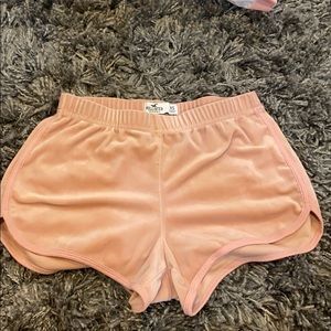 Hollister Pink Velvet Shorts